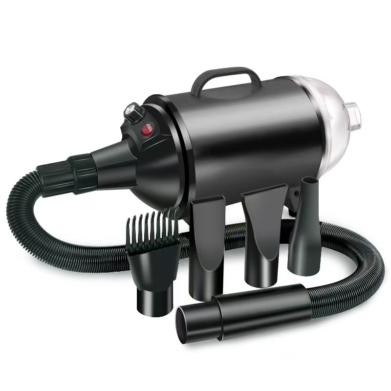 2 em 1 secador de cabelo de animais de estimação vácuo 2100W equipamento de limpeza de animais de estimação com nível de velocidade do vento stepless
