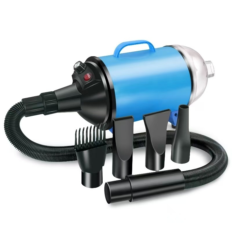 2 em 1 secador de cabelo de animais de estimação vácuo 2100W equipamento de limpeza de animais de estimação com nível de velocidade do vento stepless