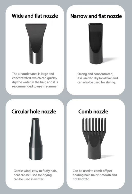 Secador de cabelo de animais de estimação de secagem rápida 4 em 1 Secador de cabelo silencioso profissional para cães gatos leve portátil