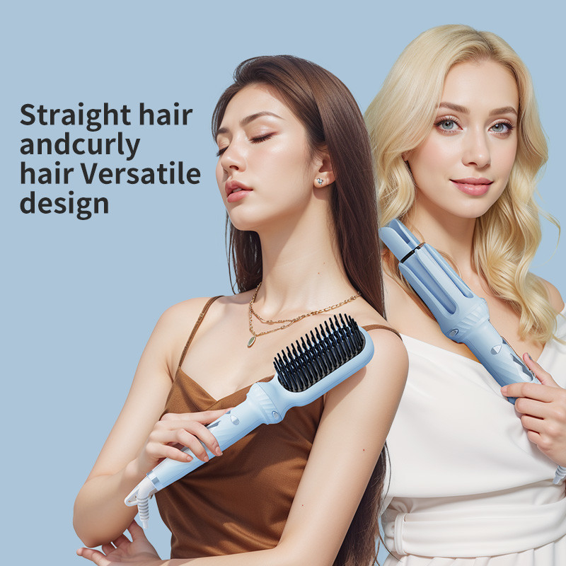 Ferro automático de curling 3 em 1 com alarme de sinal, ferramenta de penteado para curvas e ondas sem esforço.