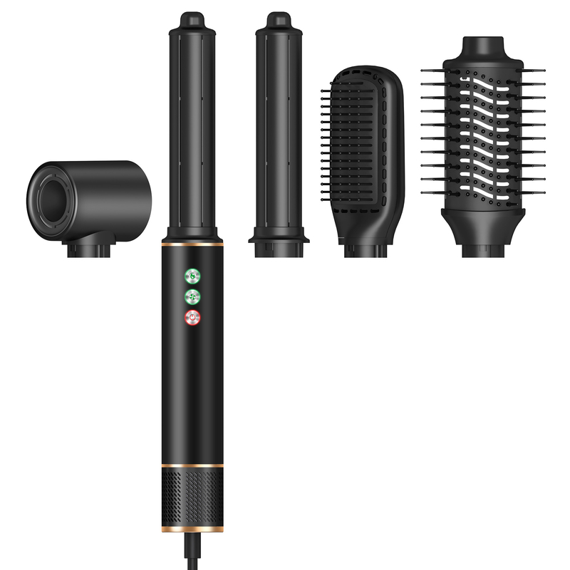 220V 5 em 1 velocidade estilista de ar quente profissional sem frizz secador de sopro escova curva endireitar com saco de viagem 3 engrenagens frio