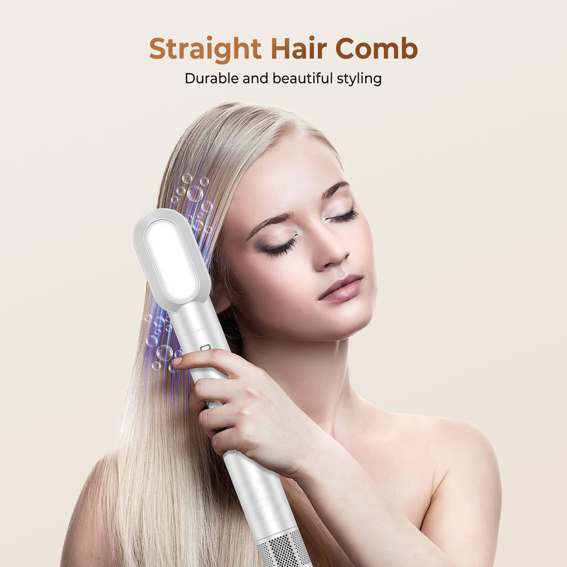 Secador de cabelo profissional de ar quente de secagem rápida 8 em 1 escova com curva de enrolamento automático e cabo de alimentação de 2M 1500W Multi-Styler