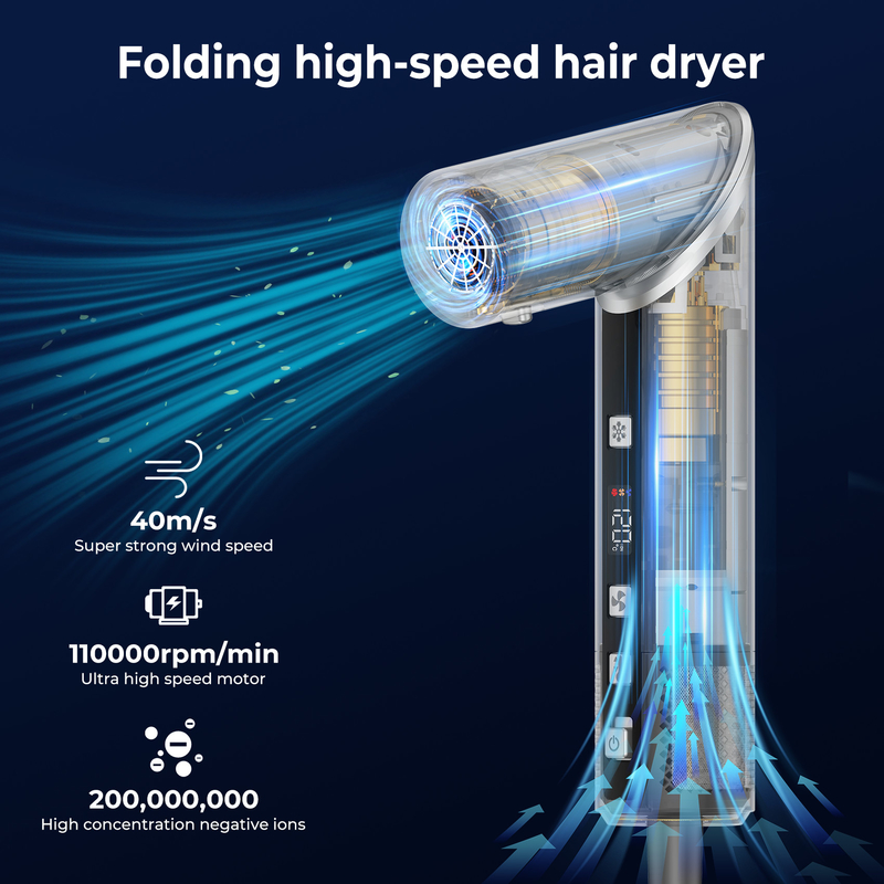 Secador de cabelo profissional de ar quente de secagem rápida 8 em 1 escova com curva de enrolamento automático e cabo de alimentação de 2M 1500W Multi-Styler