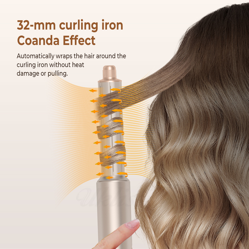 Cold 4 Gear 8 em 1 Hair Styler 110 000 RPM Velocidade Negativo Iônico Secador de cabelo Automático Curling Ferro Volumizer Liguador