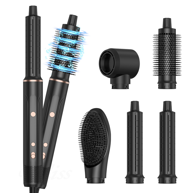 Professional Air Hot Styling Secador de cabelo escova 5 em 1 Velocidade Negativo Iônico Secagem Rápida Frio 4 engrenagem Voltagem 110V / 50HZ 240V / 60HZ