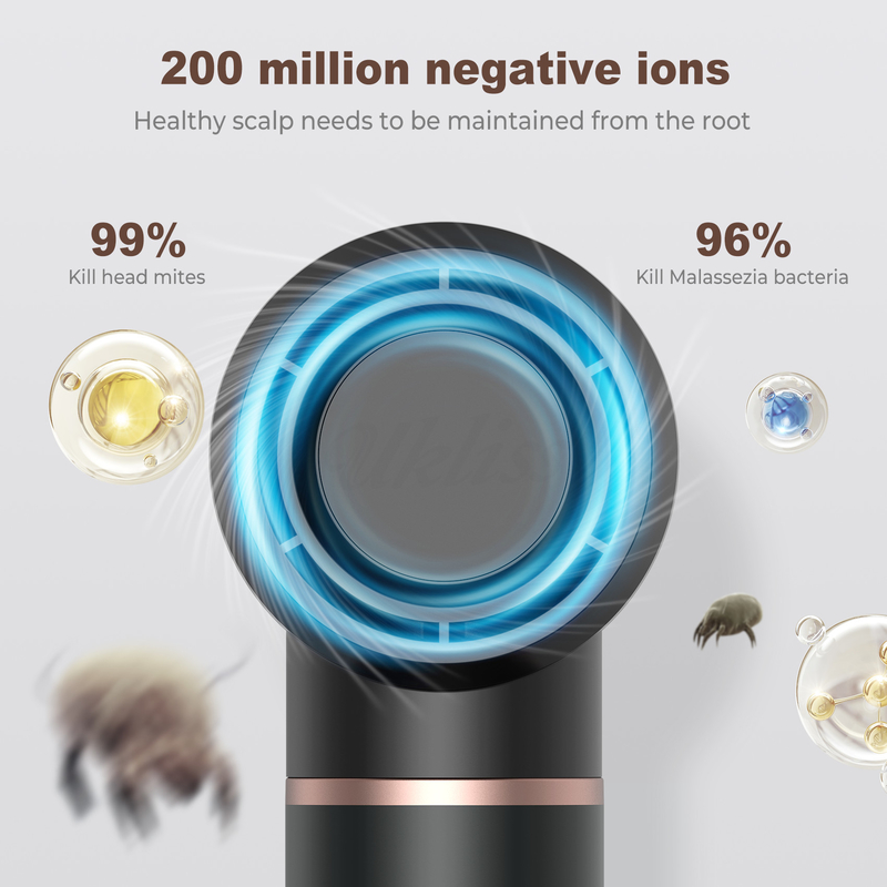 Professional Air Hot Styling Secador de cabelo escova 5 em 1 Velocidade Negativo Iônico Secagem Rápida Frio 4 engrenagem Voltagem 110V / 50HZ 240V / 60HZ