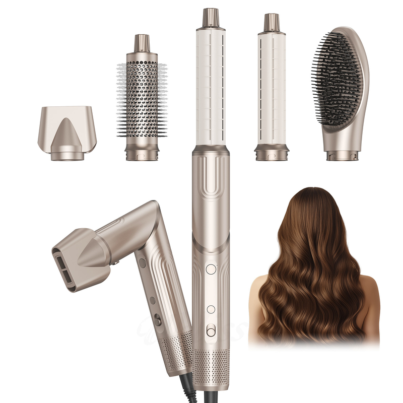 5 em 1 secador de cabelo dobrável escova sopro de vento alta velocidade turbo sopro secador de cabelo profissional escova 500 milhões iônico negativo secador de cabelo