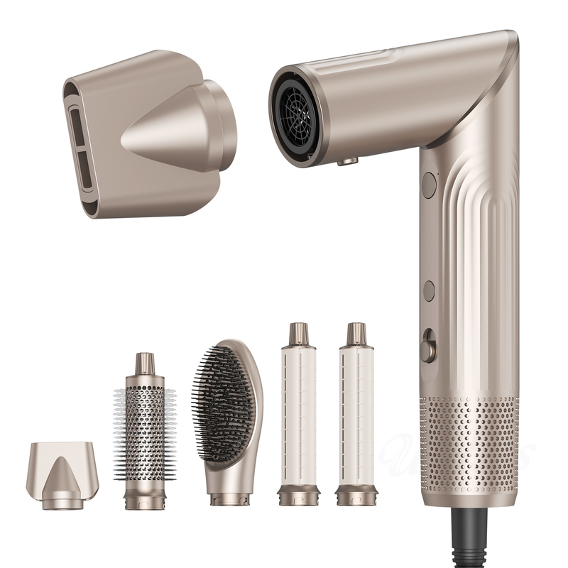 5 em 1 secador de cabelo dobrável escova sopro de vento alta velocidade turbo sopro secador de cabelo profissional escova 500 milhões iônico negativo secador de cabelo