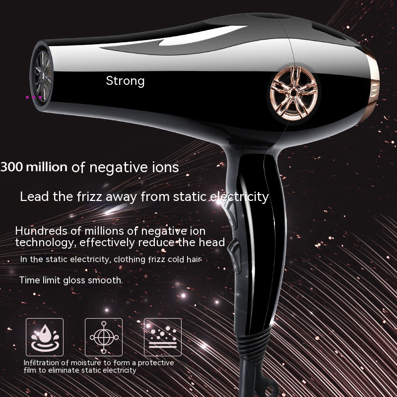 Máquina de secar cabelo profissional de iões negativos para salões de beleza com luz azul